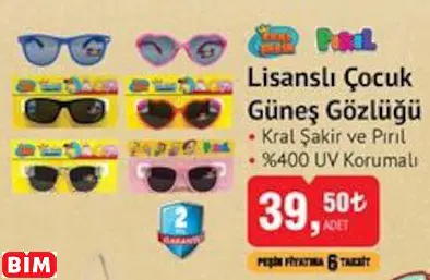 LİSANSLI ÇOCUK GÜNEŞ GÖZLÜĞÜ